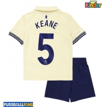 Everton Michael Keane #5 Auswärts Trikotsatz Kinder 2025-26 Kurzarm (+ Kurze Hosen)